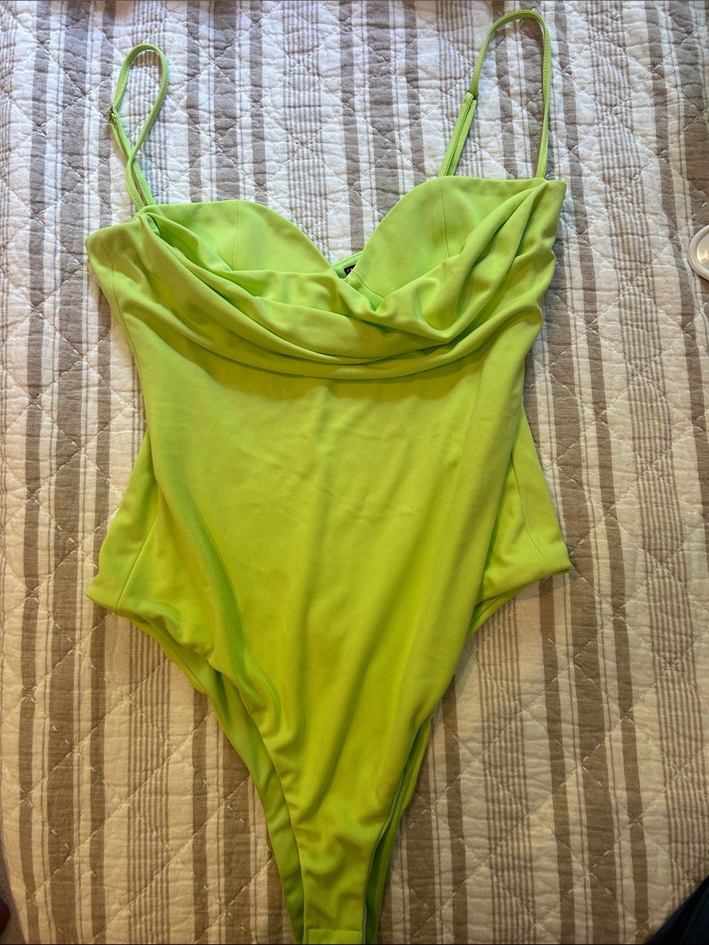Zara lime green bodysuit